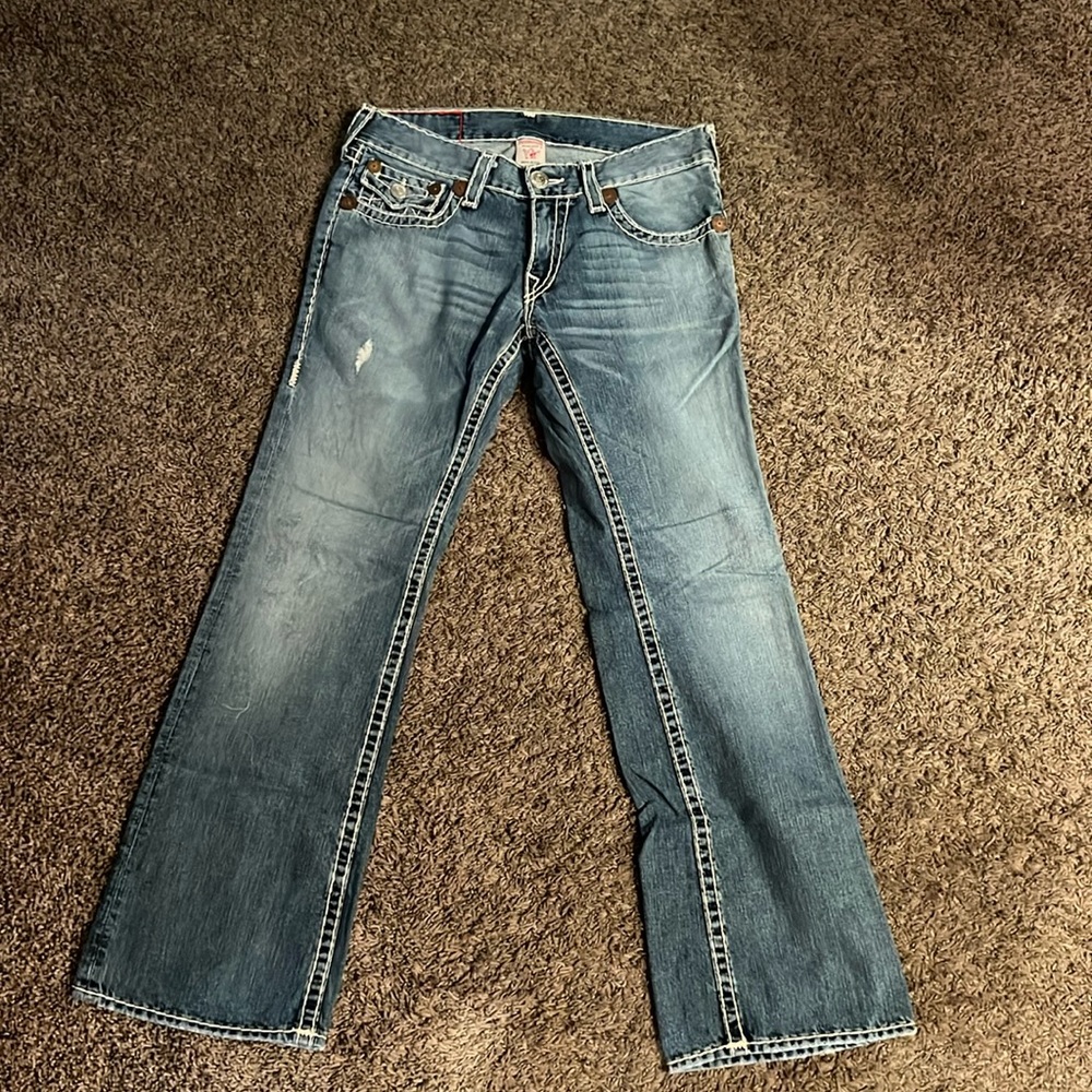 Men’s True Religion light blue Billy Super T Sz 33/33